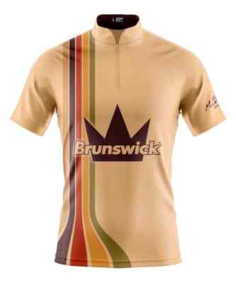 *FREE Custom Name & Logo* Brunswick Retro Bowling Jersey Shirt Size S-5XL