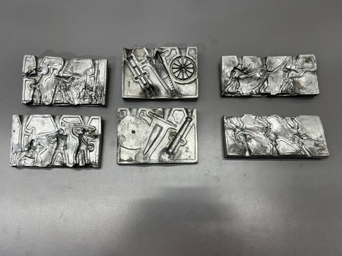 VINTAGE BÜRGERKRIEG 3-TEILIGES BLEI-LÖTFORM-SET 6195 6197 6093 - SEHR GUTER ZUSTAND