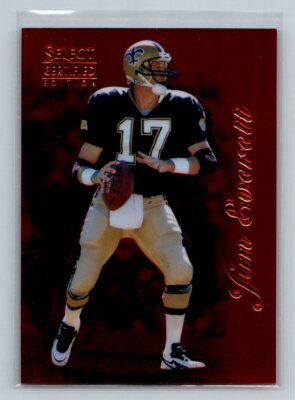 1996 Select Certified Jim Everett #6 Red New Orleans Saints