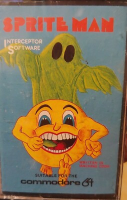 Sprite Man (Interceptor  1983) C64 (small Box, Tape, Manua) 100 % ok