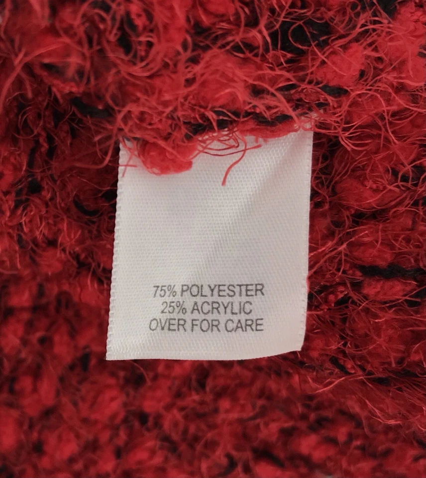 Suéter Pullover Relativity Para Mujer Rojo Y Negro Rayas Talla Mediana Usado en Excelente Condición Foto 4 de 4