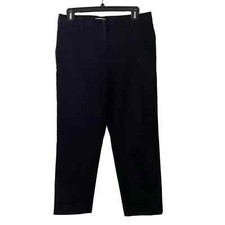 Prada Black Flat Front Straight Leg Dress Pants Size 44 US 8