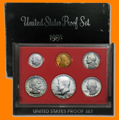 1980 S US Proof Set ~ 6 Coin ~ Mint Box OGP