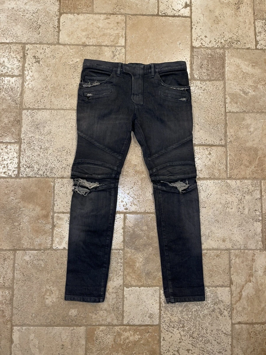 Men's Luxury Jeans - Black Jeans with washed effect Balmain