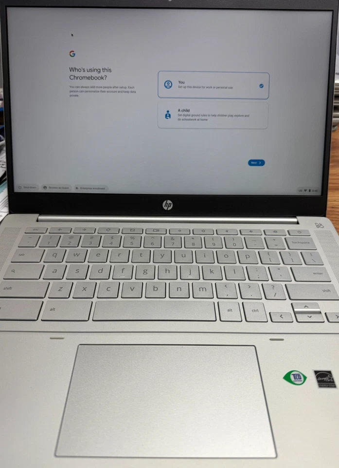 HP Pro C640 Chromebook Enterprise 14" i5-10310U 1.70GHz 8GB RAM 64GB SSD - Image 3 of 4