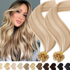 Nail Tip U Tip Fusion Pre Bonded 100% Real Human Hair Extensions Keratin Thick