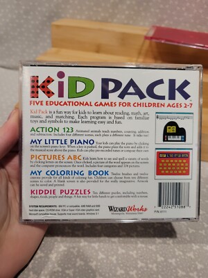 1996 Wizard Works Kid Pack & Kid Pack 2 Deluxe Educational Game PC