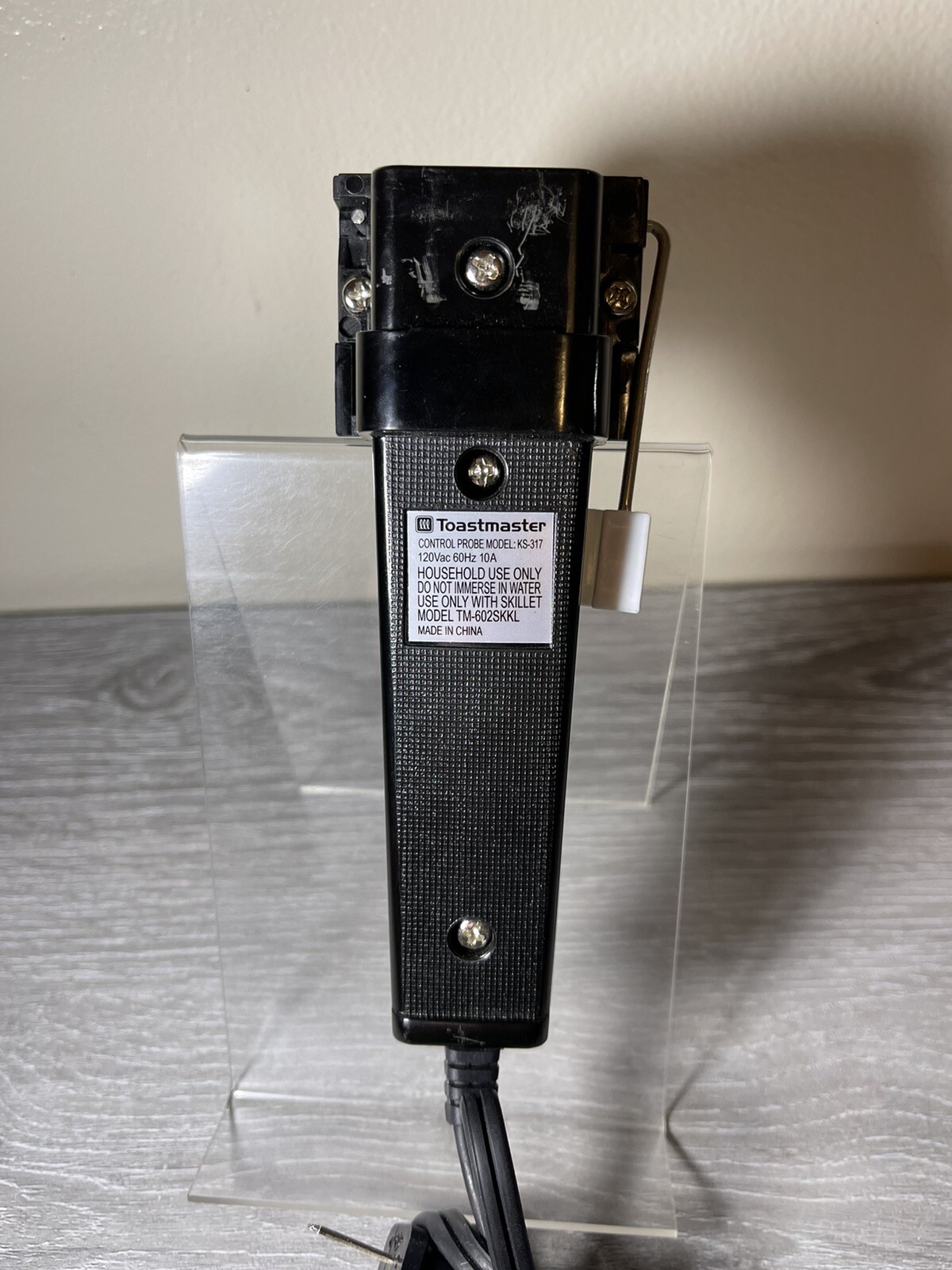 Toastmaster KS317 Griddle Skillet Heat Control Power Cord Probe Handle