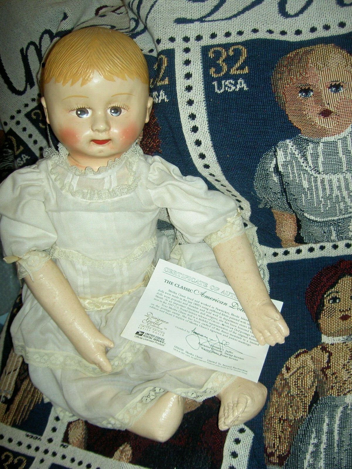 Martha CHASE MINT in BOX, 25" cloth Classic American Series USPS 1997