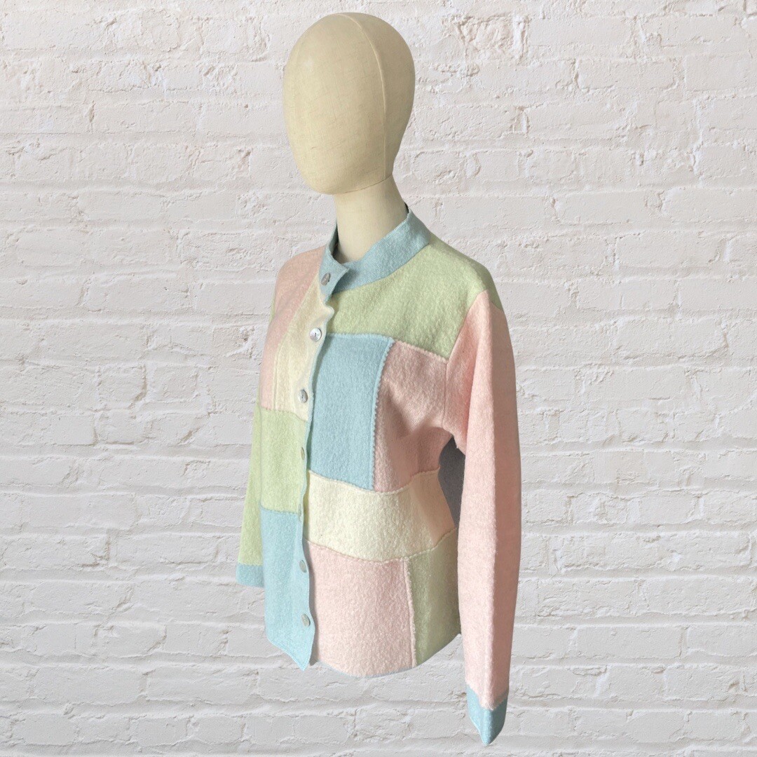 Patchwork Pastel Lightweight Jacket Cottagecore B… - image 3
