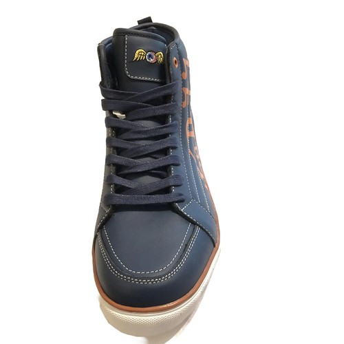 Von Dutch AMPUTEE Left Shoe Men Size 9 NEW Sample Blue Leather High Top - Picture 4 of 6