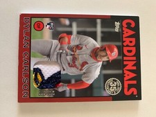 Topps 2021 Series 2 1986 Red Border Dylan Carlson Relic RC /25