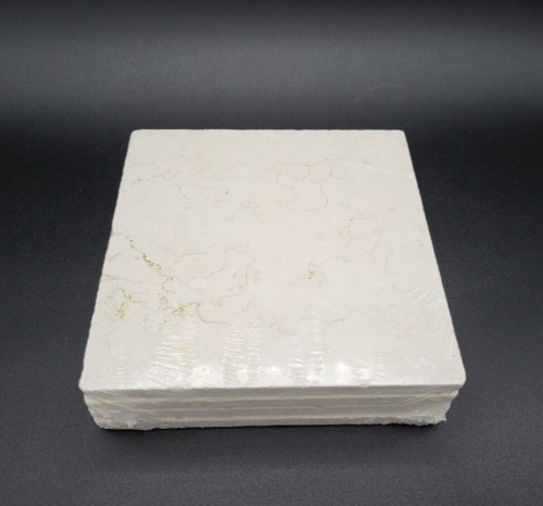 Jeffrey Court Inc Set of 4 Sample Tiles HD-Giallo Siena 6” x 6” Heavy Stone - Picture 1 of 6