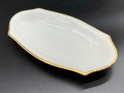 PORZELLAN SCHALE VERGOLDUNGSRAND OHNE CHIPS ABMESSUNGEN 24x13cm