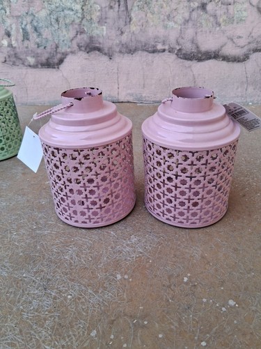 2PCS Candle Holder Lantern Metal Round Lantern Medium Hanging Rustic Table Decor - Picture 6 of 10