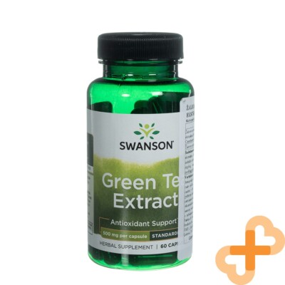 Swanson Grüntee Extrakt 500mg 60 Kapseln Antioxidant Unterstützung Ergänzung