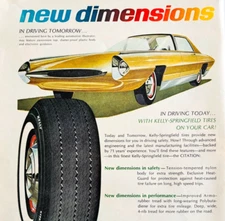 1965 Kelly Springfield Tires Advertisement New Dimensions Future Car DWF15