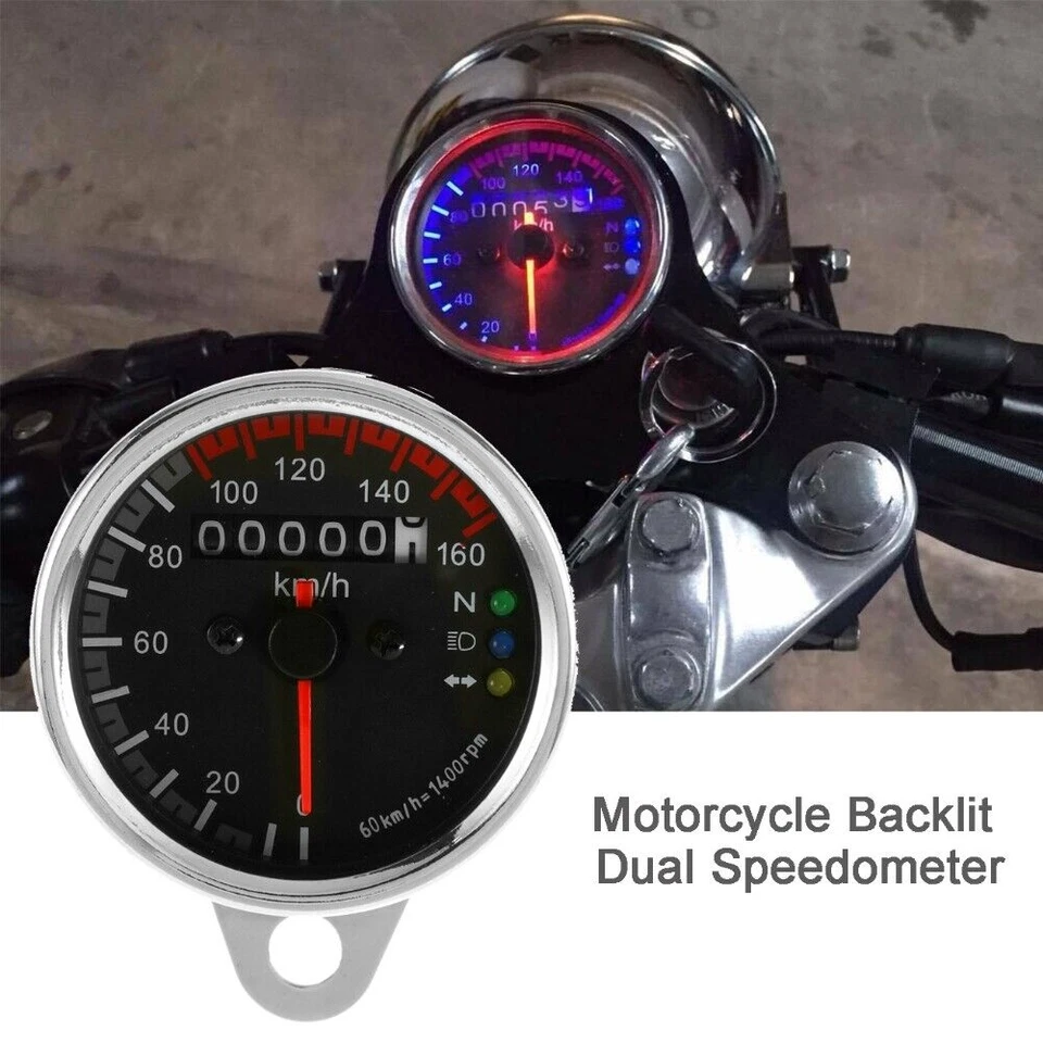 Motorcycle Backlit Dual LED Speedometer For Kawasaki Vulcan VN 800 900 1500 1600 Foto 2 de 4