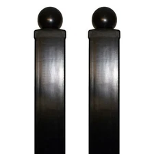 ALEKO Set of 2 Steel Gate Posts 8 ft x 3.5 in x 3.5 in for Dual Driveway Gates