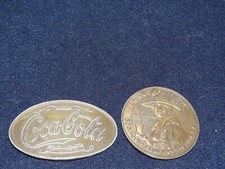 Coca Cola Belt Buckles Brass Plated 5 Cents at Fountains  Lillian Nordica 2 Pcs