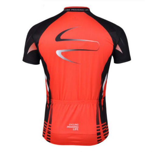 Men's Bike Clothing Set Cycling Jersey and (Bib) Shorts Kit Red / Blue S-5XL - Picture 3 of 10