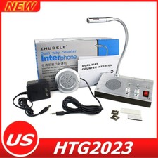 Dual-Way Talk Through Window Glass Counter Intercom For Station Office Bank