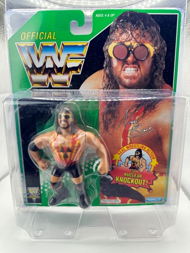 WWF Hasbro Series 11 Adam Bomb Green Card Hasbro A...