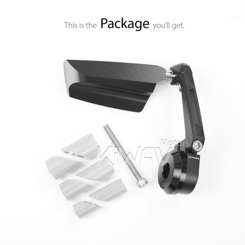 Bar end mirror RIGHT x 1 LEAP black adjustable hollow 7/8"-1 1/4" bar for Suzuki - Picture 9 of 9