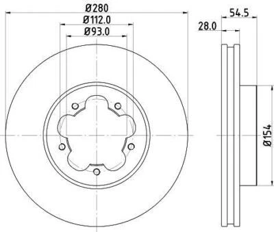 2x Disques de freins Pagid 54518PRO pour Ford Transit 8DD 355 113-261 **NEUF** - Photo 1/4