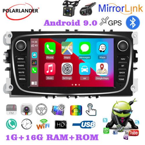 7" 2Din Android Auto/Carplay Touch Screen Car Radio MP5 For Ford Mondeo 9 Focus