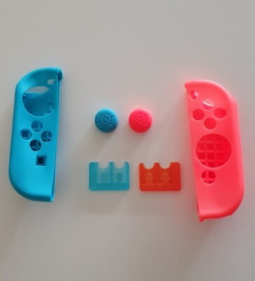Schutzhülle Gummi Hülle Silikon Cover  Thumbstick Grip Nintendo Switch Joy-Con 
