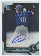 2022 Bowman Chrome Prospect Auto Charlie Welch Auto Seattle Mariners