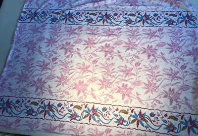 Batik Style Floral Print Fabric 56  Wide 3 yds 5  long new