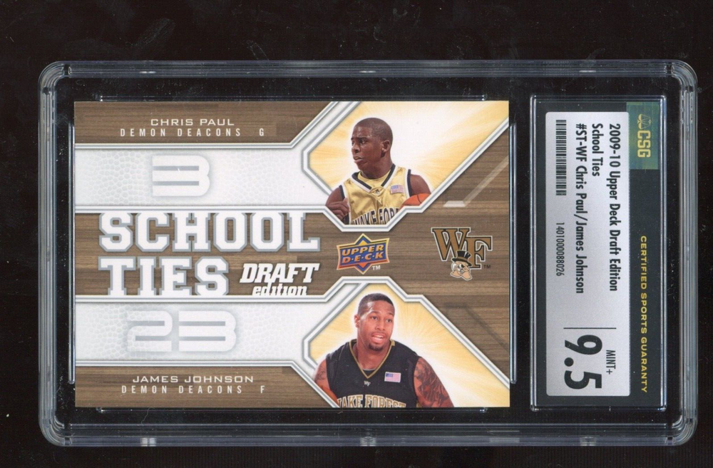 2009-10 Upper Deck Draft Edition School Ties Chris Paul James Johnson RC #ST-WF