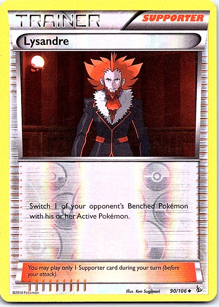 Lysandre Reverse Holo Uncommon XY - Flashfire 90/106 LP