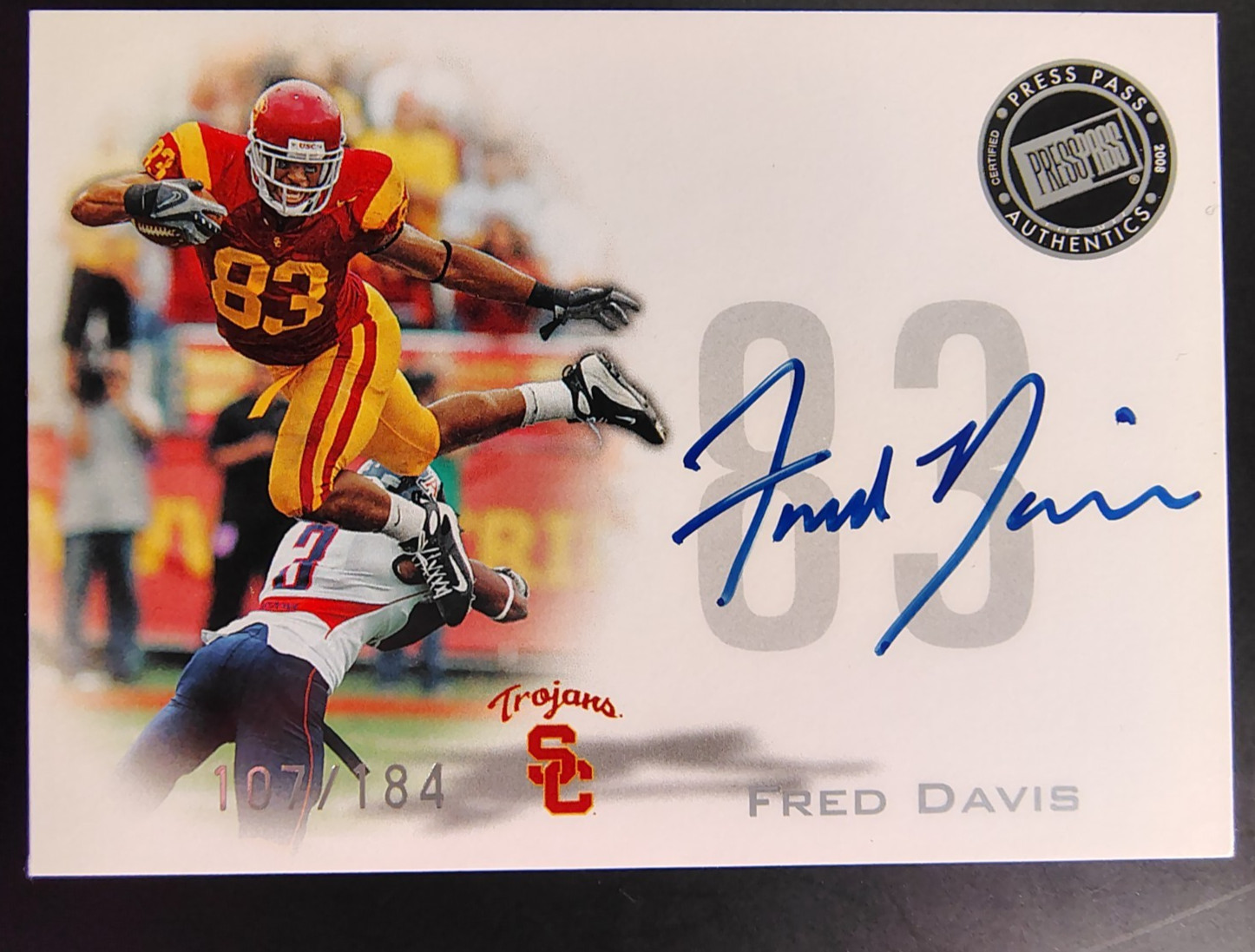 Fred Davis Press Pass Autographs #PPSFD Silver