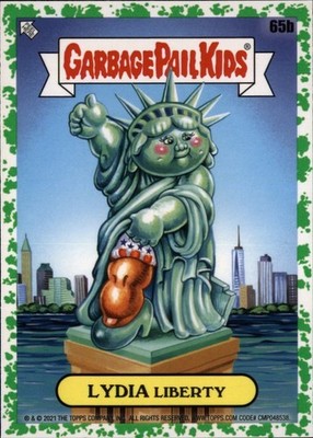 2023 Garbage Pail Kids Go On Vacation - Lydia Liberty Booger Green Card #65b
