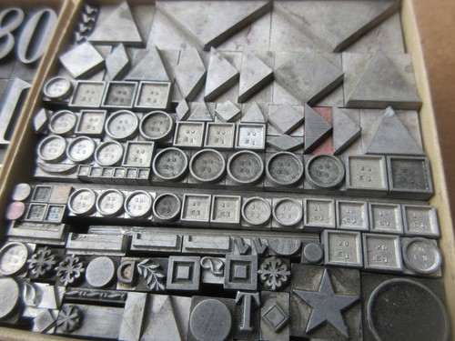 Letterpress Lead Type Misc. Dingbats, Decorators, Multi-color, Holiday C8 - Picture 8 of 10
