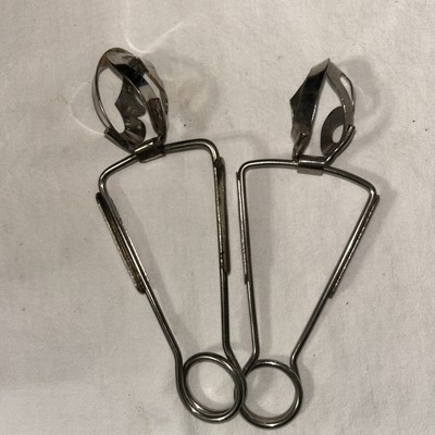 Set of 2 Scargot Stainless Steel Snail Seafood Serving Tongs 6'' -- 7047