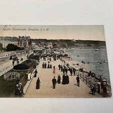 Vintage Early Retro Postcard - I.O.M Isle Of Man Harris Promenade Douglas Seasid