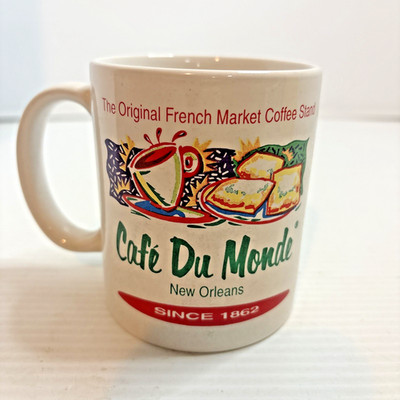 Cafe Du Monde Coffee & Beignets Mug New Orleans Ceramic Cup 4 Inch