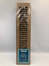 Floor Register Brown New Sealed Accord Brand 2" x 14" Adjustable Heavy Gauge