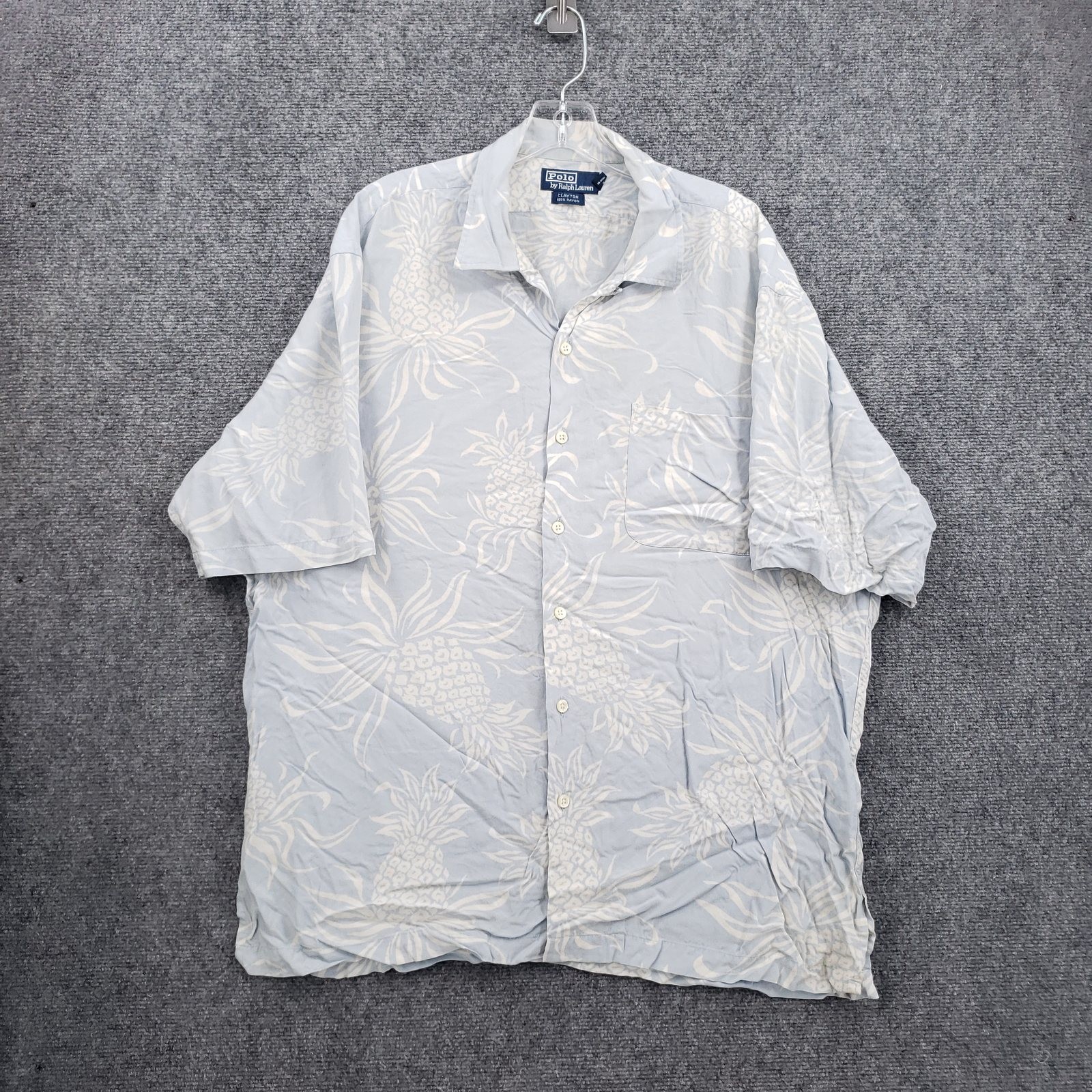 VINTAGE Polo Ralph Lauren Clayton Hawaiian Shirt Mens… - Gem