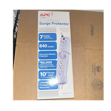 APC SurgeArrest P7T10 Surge Protector 7-Outlet 840J 10 ft Cord 120V 15A