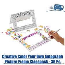 Creative Color Your Own Autograph Picture Frame Classpack - 30 Pc.