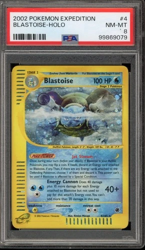 Pokemon Blastoise Expedition Holo Rare #4 PSA 8