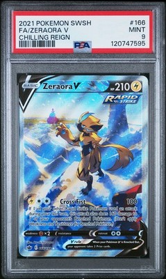 2021 POKEMON SWORD & SHIELD CHILLING REIGN #166 FULL ART/ZERAORA V