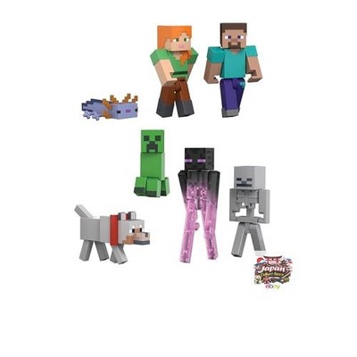 NEU Mattel Minecraft Grundfigur World Builder Set (7 Figuren ab 6 Jahren) -
