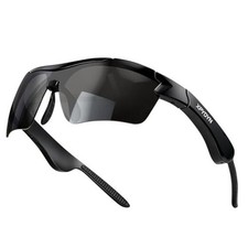 Bluetooth Audio Smart Glasses for Cycling Running Driving, Polarized Black