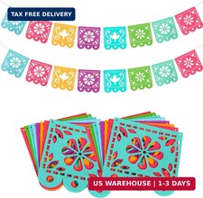 2 Mexican Fiesta Party Decorations Banners, Felt Cinco de Mayo Decorations